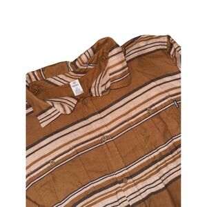 Hurley‎ Mens XXL Striped Long Sleeve Button Down Shirt Casual Top